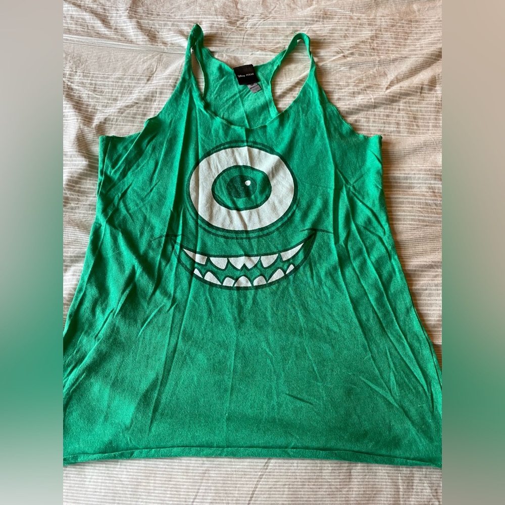 Mike Wazowski is a racer back tank; full length - from Hot Topic